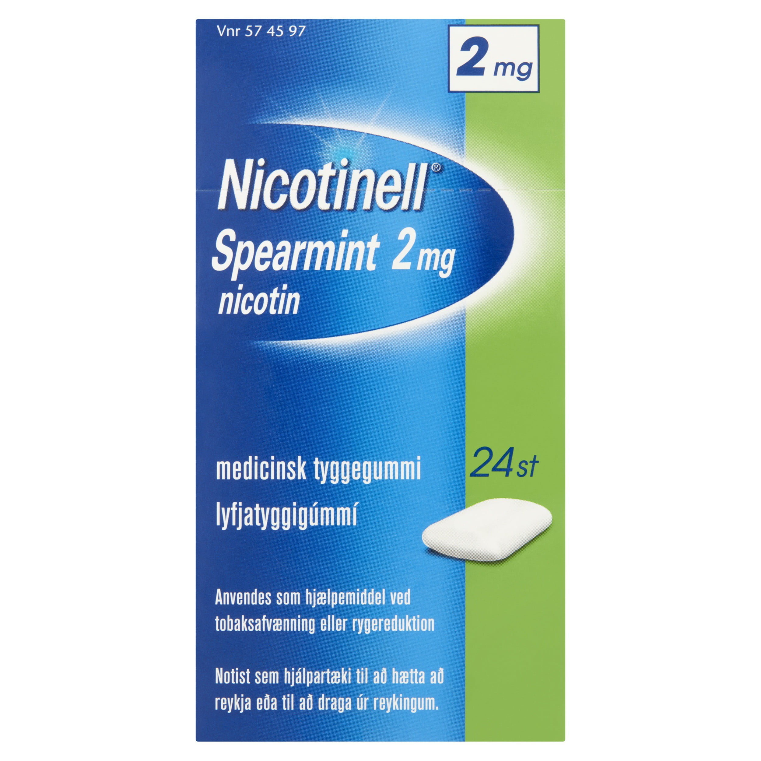 Nicotinell Spearmint 2mg 24stk