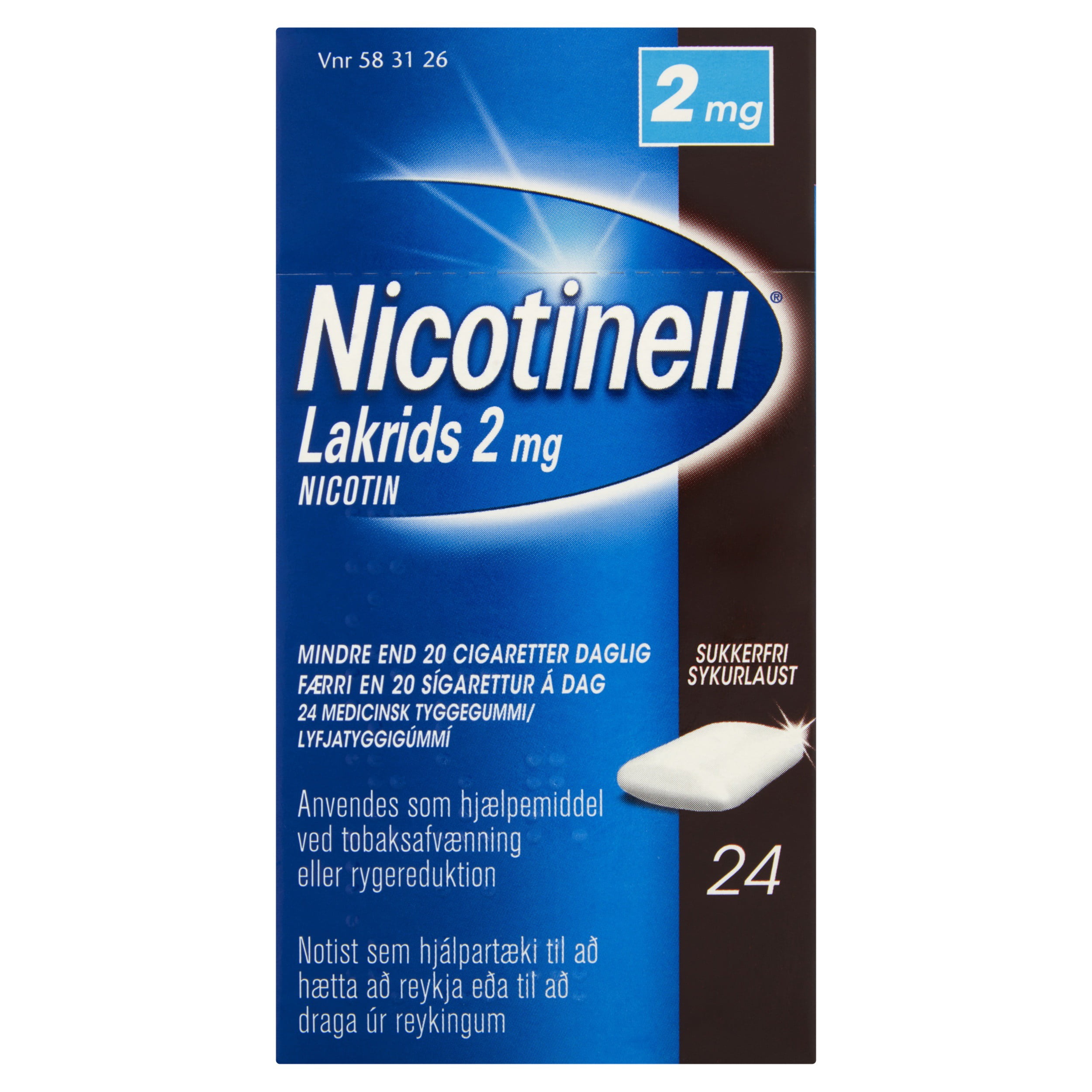 Nicotinell Lakrids 2mg 24stk