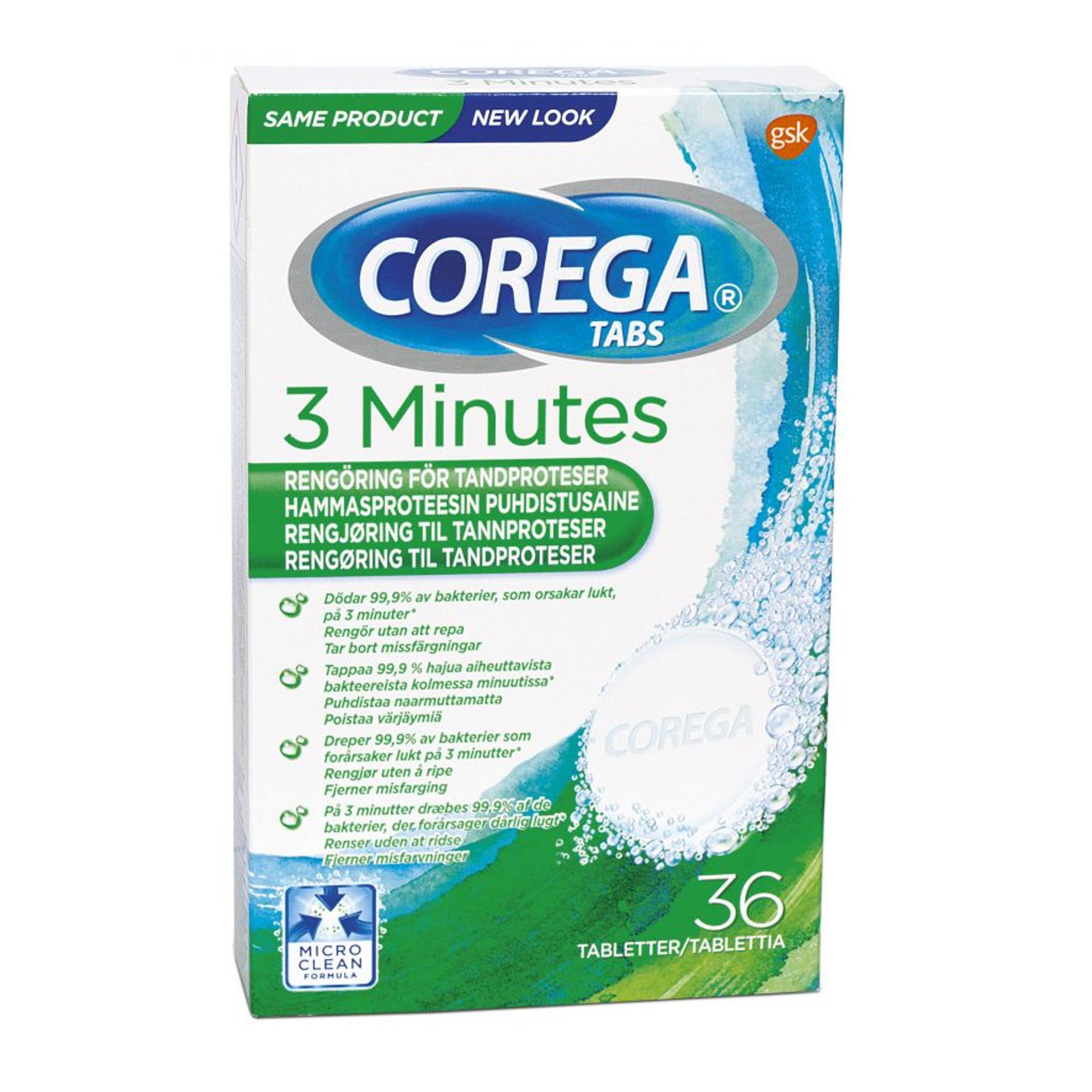 Corega Hreinsitöflur 36 stk