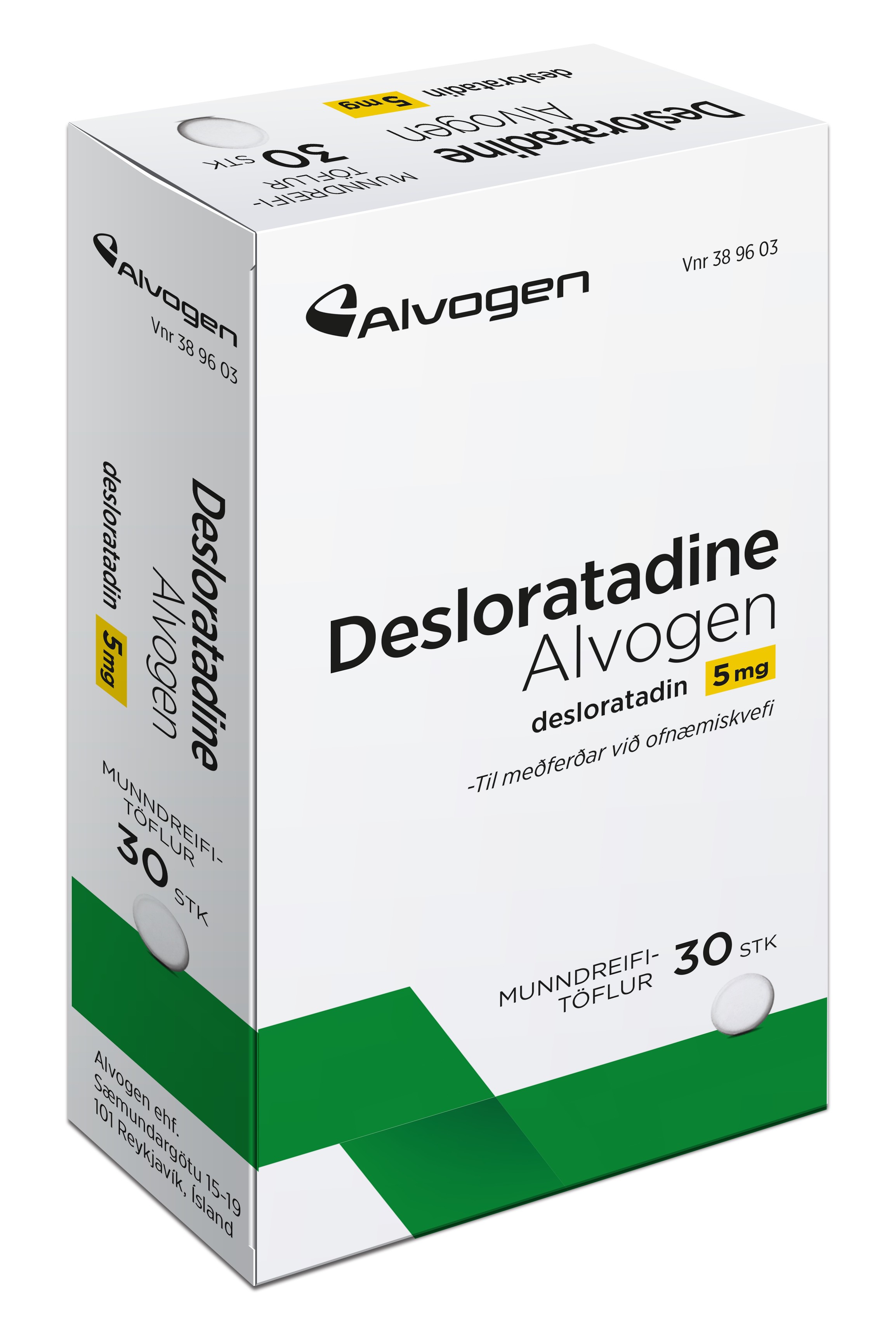 Desloratadine Alvogen 30stk 5mg [munndr.
