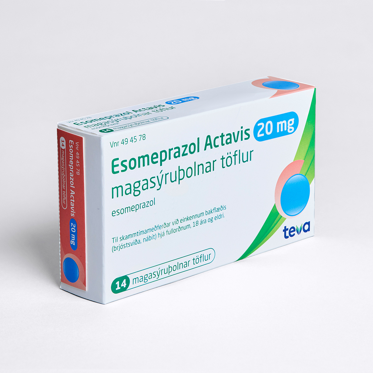 Esomeprazol Actavis 14stk 20mg [sþ-tfl]